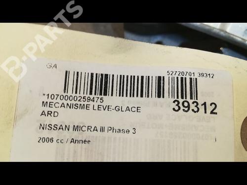 Rear right window mechanism NISSAN MICRA III (K12) 1.4 16V | BP9610890C25 