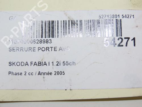 front-left-lock-skoda-fabia-i-6y2-1999-2000-2001-2002-2003-2004-2005-2006-2007-2008-28968862 main image