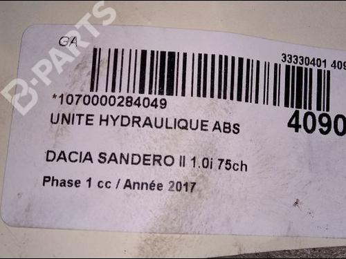 ABS pump DACIA SANDERO II 1.0 SCe 75 (B8JC, B8JD) | BP9618921M43 