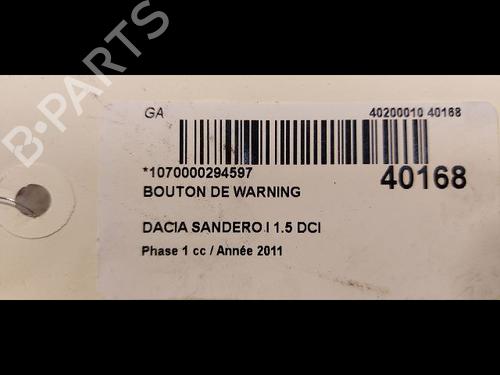 Used Warning switch DACIA SANDERO 1.5 dCi (75 hp) 9615932