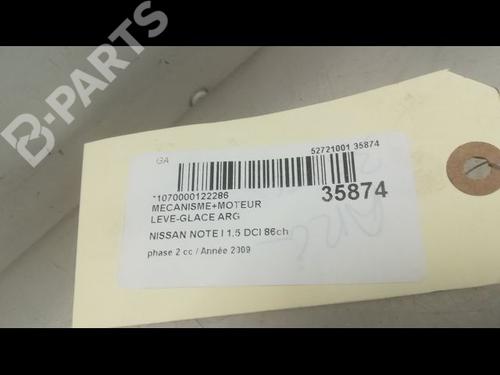 Rear left window mechanism NISSAN NOTE (E11, NE11) 1.5 dCi | BP9598410C24 
