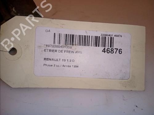 Used Left front brake caliper RENAULT 19 I (B/C53_) 1.9 D (B/C534, B/C53J) (64 hp) 14878612