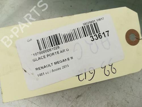 Rear left door window RENAULT MEGANE III Grandtour (KZ0/1) 1.5 dCi (KZ09, KZ0D, KZ1G, KZ29, KZ14, KZ1W, KZ10, KZ1F,... | BP14880316C20 