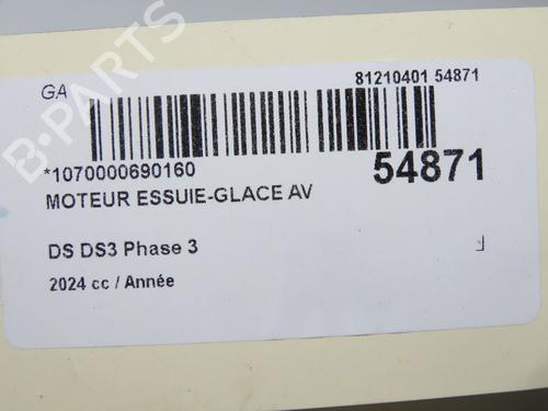 Essuie-glace moteur avant DS DS 3 / DS 3 CROSSBACK (UR_, UC_, UJ_) 1.2 PureTech 130 (URHNSS) (131 hp) 31865311