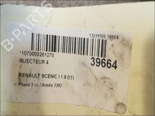 Used Injector Injector RENAULT SCÉNIC I MPV (JA0/1_, FA0_) 1.9 dTi (JA1U) (80 hp) 9611533 9611533