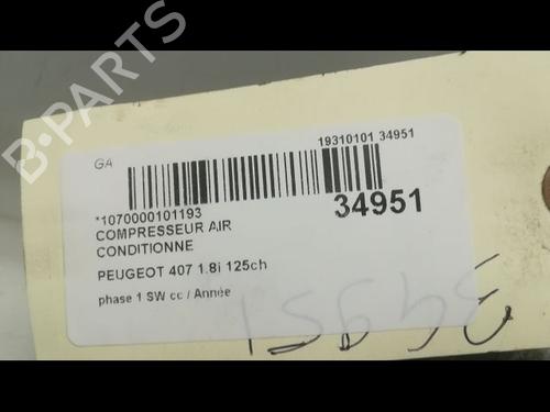 Used AC compressor PEUGEOT 407 SW (6E_, 6D_) 1.8 16V (125 hp) 9597263