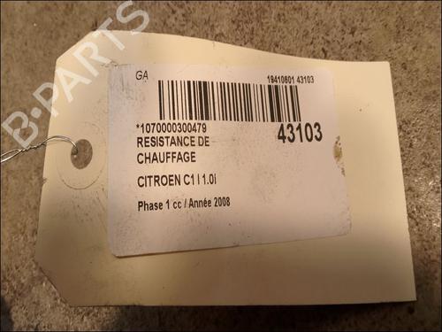 Used Heater resistor CITROËN C1 (PM_, PN_) 1.0 (68 hp) 11677427