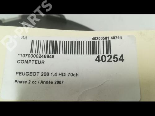 Instrument cluster PEUGEOT 206 Hatchback (2A/C) 1.4 HDi eco 70 | BP9609319C47 