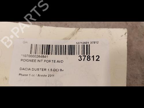 Used Front right interior door handle DACIA DUSTER (HS_) 1.5 dCi (HSMC) (107 hp) 9611975