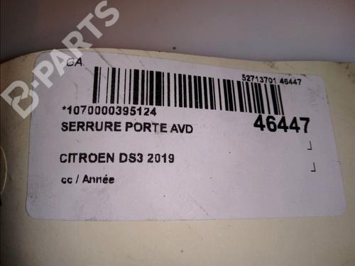 Front right lock DS DS 3 / DS 3 CROSSBACK (UR_, UC_, UJ_) 1.2 PureTech 130 (URHNSS) | BP11998954C97 