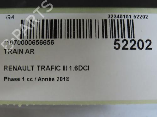Used Rear axle RENAULT TRAFIC III Van (FG_) 1.6 dCi 125 (FGMH) (125 hp) 30767436