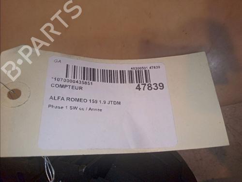 Used Instrument cluster ALFA ROMEO 159 Sportwagon (939_) 1.9 JTDM 16V (939BXC1B, 939BXC12) (150 hp) 14996287