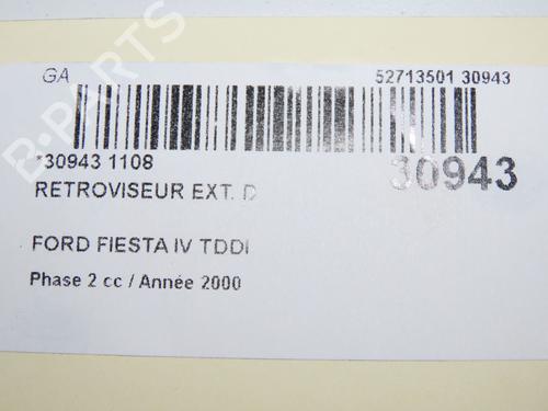 Used Right mirror Right mirror FORD FIESTA IV (JA_, JB_) 1.8 DI (75 hp) 36495091 36495091