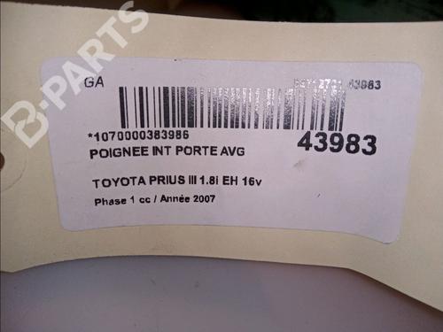 Front left interior door handle TOYOTA PRIUS Liftback (_W2_) 1.5 Hybrid (NHW20_, NHW20R) | BP11102409I13 