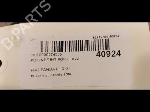 Used Front left interior door handle FIAT PANDA (169_) 1.3 D Multijet (169.AXC1A) (70 hp) 9613382