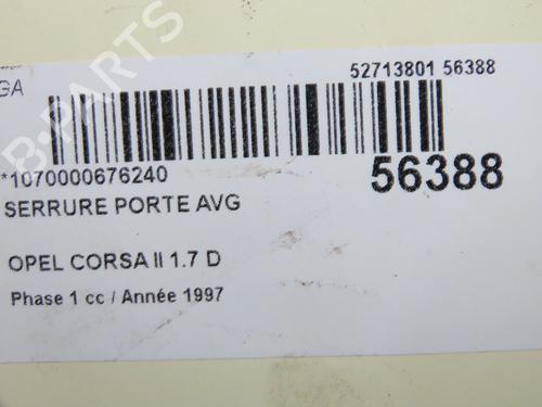 Used Front left lock Front left lock OPEL CORSA B (S93) 1.7 D (F08, F68, M68) (60 hp) 33998852 33998852