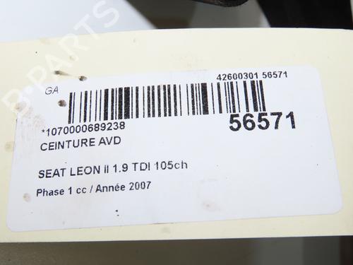 Front right seatbelt SEAT LEON (1P1) 1.9 TDI | BP32150780I25 - Image 6