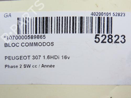 Steering column stalk PEUGEOT 307 SW (3H) 1.6 HDI 110 | BP28830264I23 