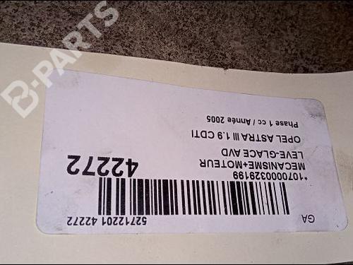 Front right window mechanism OPEL ASTRA H (A04) 1.9 CDTI 16V (L48) | BP9619035C23 