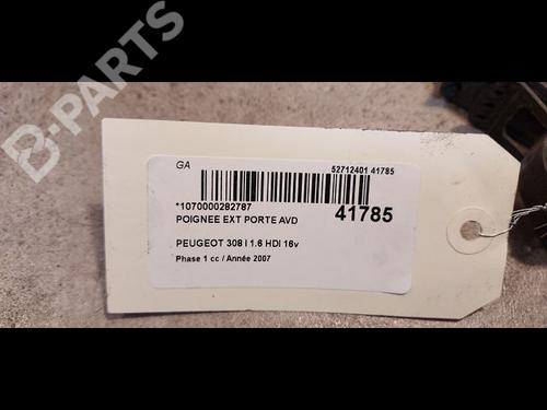 Front right exterior door handle PEUGEOT 308 I (4A_, 4C_) 1.6 HDi | BP9614429C129 