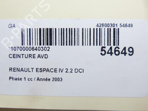 Front right seatbelt RENAULT ESPACE IV (JK0/1_) 2.2 dCi (JK0H) | BP30714714I25 - Image 5
