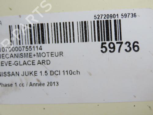 Elevalunas trasero derecho Elevalunas trasero derecho NISSAN JUKE (F15) 1.5 dCi (110 hp) 37479664 37479664