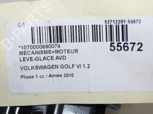 Front right window mechanism VW GOLF VI (5K1) 1.4 TSI | BP32223390C23