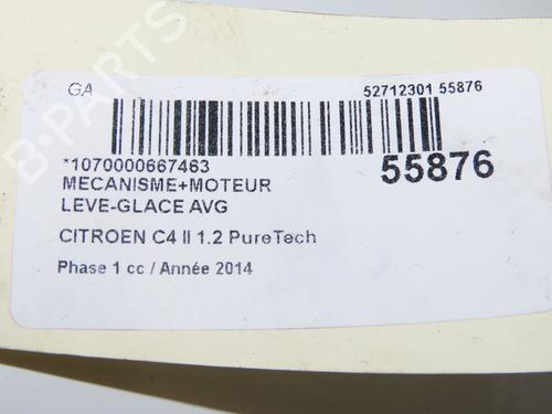 Front left window mechanism CITROËN C4 II (NC_) 1.2 THP 130 (NCHNYM, NCHNYT) | BP31935986C22
