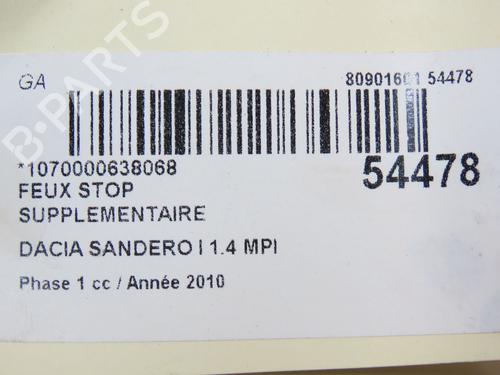 Third brake light DACIA SANDERO 1.4 MPI LPG | BP28446324L11 
