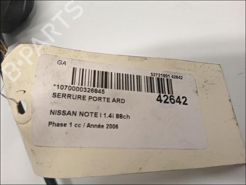 Used Rear right lock NISSAN NOTE (E11, NE11) 1.6 (110 hp) 10063531