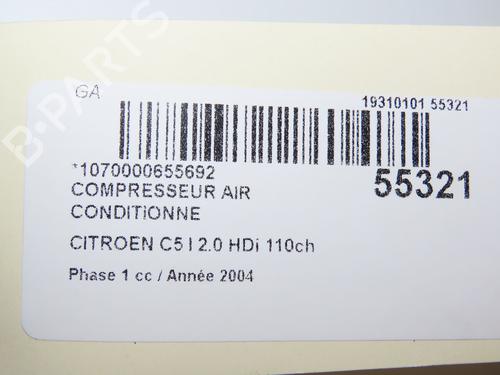 AC compressor CITROËN C5 I (DC_) 2.0 HDi (DCRHZB, DCRHZE) | BP29345188M34 - Image 3