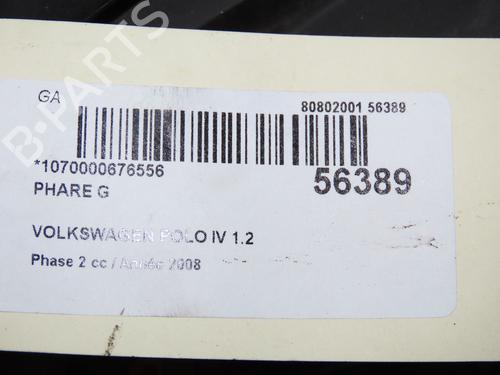 Used Left headlight Left headlight VW POLO IV (9N_, 9A_) 1.2 (60 hp) 32457561 32457561