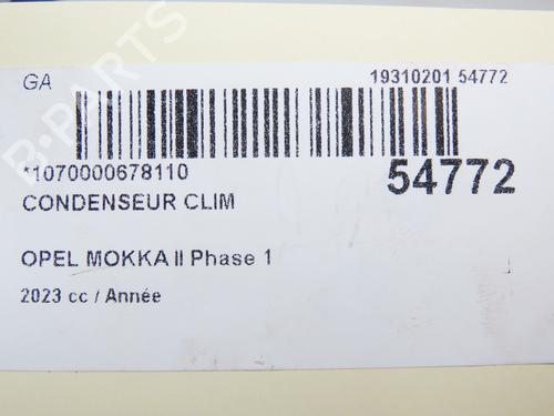 Used Heater matrix Heater matrix OPEL MOKKA 1.5 (76) (110 hp) 30164291 30164291