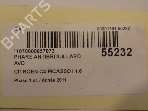 Used Right front fog light CITROËN C4 Picasso I MPV (UD_) 1.6 HDi 110 (112 hp) 29415186