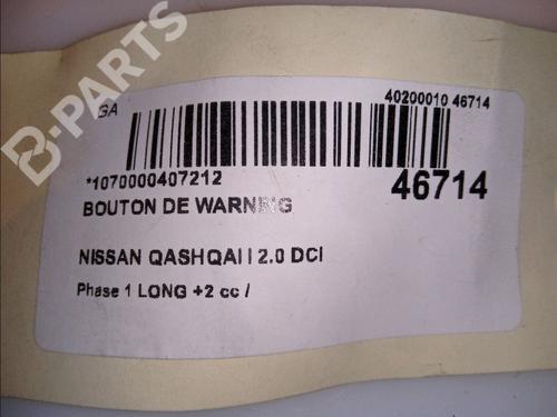 Warning switch NISSAN QASHQAI / QASHQAI +2 I (J10, NJ10, JJ10E) 2.0 dCi | BP11418125I22 