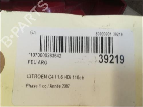Used Left taillight CITROËN C4 Coupe (LA_) 1.6 HDi (109 hp) 9611694