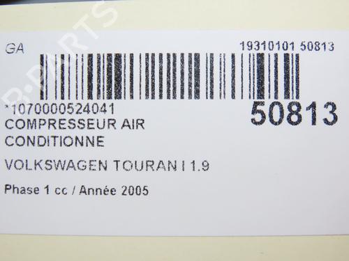 AC compressor VW TOURAN (1T1, 1T2) 1.9 TDI | BP28801468M34