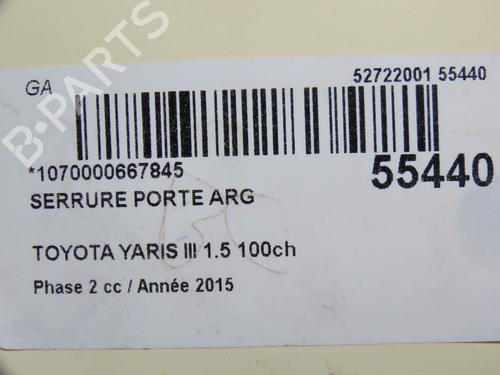 Rear left lock TOYOTA YARIS (_P13_) 1.5 Hybrid (NHP130_) | BP30867393C100 