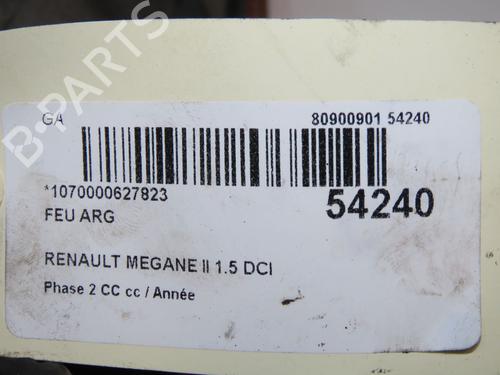 Venstre baglygte Venstre baglygte RENAULT MEGANE II Coupé-Cabriolet (EM0/1_) 1.5 dCi (EM1E) (106 hp) 37455541 37455541