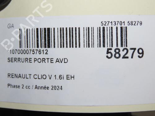 Front right lock RENAULT CLIO V (B7_) 1.6 E-TECH 140 (B7MU) | BP36511044C97 - Image 5