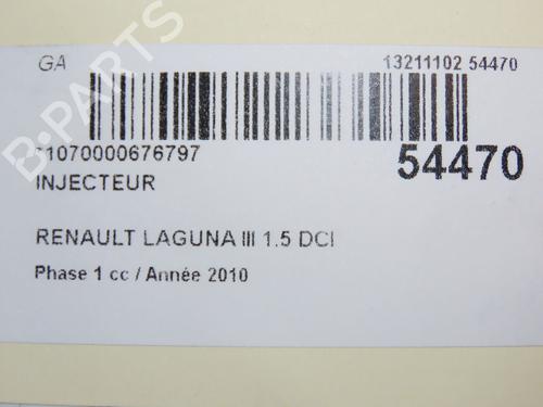 Used Injector Injector RENAULT LAGUNA III (BT0/1) 1.5 dCi (BT00, BT0A, BT0T, BT1J) (110 hp) 30556714 30556714