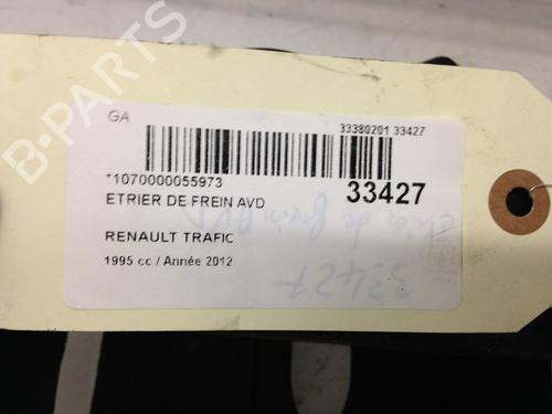 Used Right front brake caliper RENAULT TRAFIC II Bus (JL) 2.0 dCi 115 (JL00, JL01, JL0H, JL0M, JL0U) (114 hp) 14877167