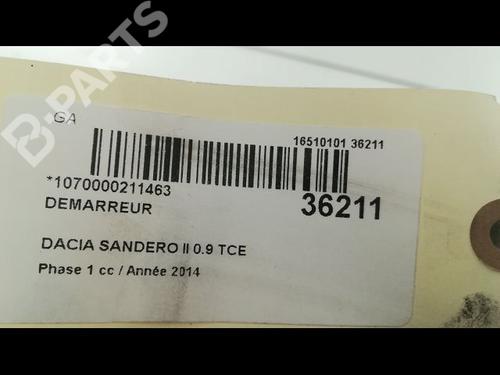 Starter DACIA SANDERO II TCe 90 (B8M1, B8MA, B8AC) | BP9604732M8 