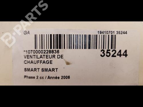 Heater blower motor SMART FORTWO Coupe (450) 0.7 (450.352, 450.332) | BP9607445M62 
