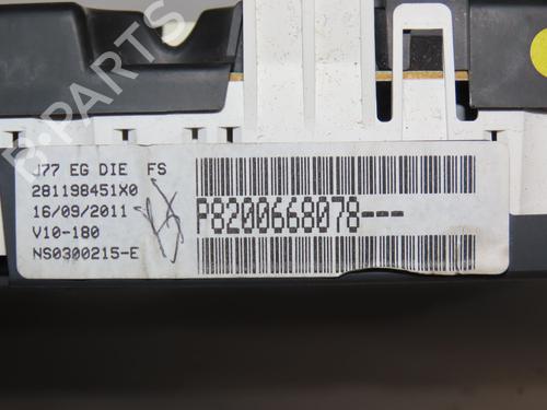 Cockpit RENAULT MODUS / GRAND MODUS (F/JP0_) 1.5 dCi 75 | BP30841125C47 