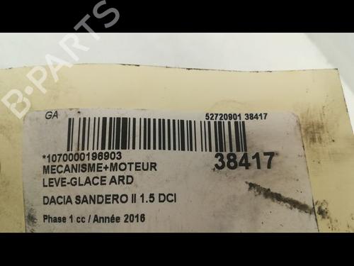 Used Rear right window mechanism DACIA SANDERO II 1.5 dCi (90 hp) 9604864