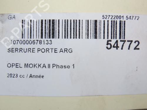Venstre bagtil lås OPEL MOKKA 1.5 (76) | BP31120969C100  - Image 6