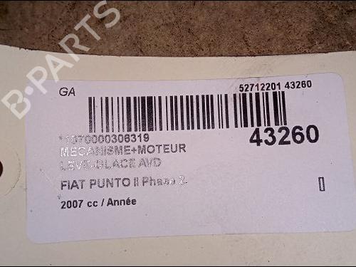 Used Front right window mechanism FIAT PUNTO (188_) 1.2 Natural Power (60 hp) 9664965