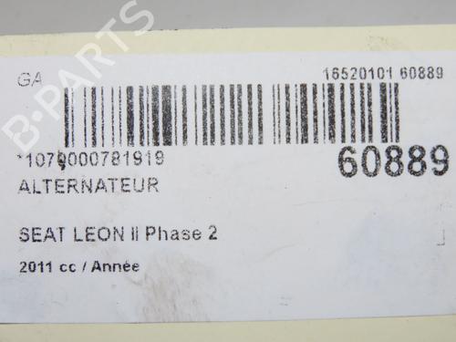Used Alternator Alternator SEAT LEON (1P1) 1.6 TDI (105 hp) 40437814 40437814