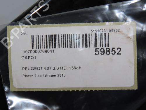 Used Hood Hood PEUGEOT 607 (9D, 9U) 2.0 HDI (136 hp) 39966859 39966859